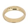 18ct Yellow Gold Patterned Wedding Band 4mm