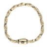14ct Yellow Gold Monaco Spin Plain Lock Twist Bracelet 8"