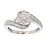 9ct White Gold 0.62ct Diamond Cluster Ring