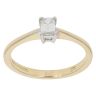 18ct Yellow Gold 0.25ct Emerald Cut Diamond Solitaire Ring