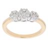 18ct Yellow Gold 0.33ct Brilliant Cut Diamond Cluster Ring