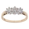 9ct Yellow Gold 0.50ct Brilliant Cut Diamond Trilogy Ring