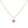 18ct Yellow Gold 0.10ct Diamond And Ruby Cluster Pendant And Chain 16"