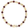 9ct Yellow Gold Citrine and Garnet Fancy Bracelet 7.5"