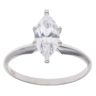 14ct White Gold Cubic Zirconia Solitaire Ring