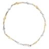 14ct Yellow and White Gold Cubic Zirconia Bracelet 7.5"