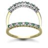 9 Carat Yellow Gold 0.25pts Emerald And Diamond Half Eternity Ring