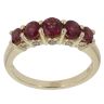 9ct Yellow Gold 0.15ct Diamond And Garnet Ring