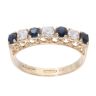 9ct Yellow Gold Sapphire and Cubic Zirconia Eternity Ring