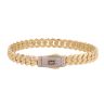 14ct Yellow Gold Monaco Classic Pave Lock Bangle