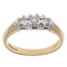 18ct Yellow Gold 0.33ct Brilliant Cut Diamond Trilogy Ring