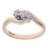 9ct Yellow Gold 0.25ct Brilliant Cut Diamond Trilogy Ring