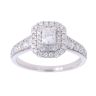 Platinum 1.15ct Princess, Brilliant And Baguette Cut Diamond Cluster Ring