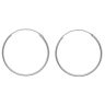 Silver Plain Hoop Earrings by Icesia