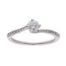9ct White Gold 0.65cts Diamond Twist Ring
