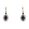 9ct Yellow Gold Sapphire And Diamond Drop Earrings