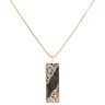 9ct Yellow Gold Patterned Ingot Pendant and Chain 24"