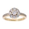 14ct Yellow Gold 0.85ct Diamond Cluster Ring