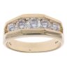 9ct Yellow Gold Cubic Zirconia Five Stone Signet Ring