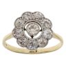 14ct Yellow Gold 1.00ct Brilliant Cut Diamond Cluster Ring