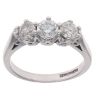 18ct White Gold 1.00ct Brilliant Cut Diamond Trilogy Ring