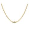 14ct Yellow Gold Monaco Curb Classic Plain Lock Chain 16"