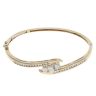 9ct Yellow Gold 1.00ct Brilliant Cut Diamond Twist Bangle