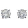 18ct White Gold 4.10ct Diamond Solitaire Stud Earrings