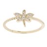 Children's 14ct Yellow Gold Cubic Zirconia Dragonfly Ring