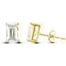 9ct Yellow Gold Rectangular Cubic Zirconia Claw Set Studs