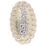 14ct Yellow And White Gold Greek Key Patterned Fancy Ring