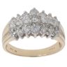 9ct Yellow Gold 1.00ct Brilliant Cut Diamond Cluster Ring