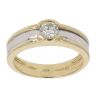 18ct Yellow And White Gold Brilliant Cut Diamond Solitaire Ring
