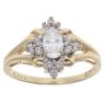 14ct Yellow Gold Cubic Zirconia Cluster Ring