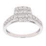 9ct White Gold 0.66ct Diamond Cluster Ring