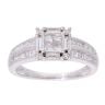 18ct White Gold 0.80ct Diamond Cluster Ring
