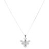 Silver Cubic Zirconia Bumblebee Pendant And Chain 18" by Icesia