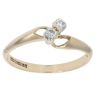 9ct Yellow Gold 0.08ct Diamond Two Stone Ring