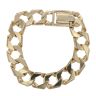 9ct Yellow Gold Textured Curb Bracelet 9"