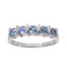 9ct White Gold 5 Stone Tanzanite Ring