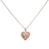 9ct Rose Gold 0.02ct Diamond Clogau Heart Pendant and Chain 18"