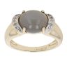 9ct Yellow Gold 0.05ct Diamond and Moonstone Dress Ring