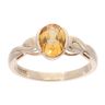 9ct Yellow Gold Created Citrine Stone Set Ring