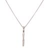 18ct White Gold 0.50ct Diamond Twist Bar Pendant and Chain 18"