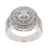9ct White Gold 1.18ct Diamond Halo Cluster Ring by Anya Belle