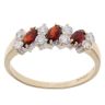 9ct Yellow Gold Garnet And Cubic Zirconia Ring
