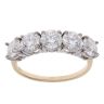 9ct Yellow Gold 3.65ct Lab Grown Brilliant Cut Diamond Five Stone Ring
