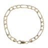 9ct Yellow Gold Figaro Bracelet 7.5"