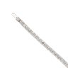 9ct White Gold 6.00ct Diamond Tennis 7" Bracelet