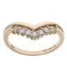 9ct Yellow Gold Cubic Zirconia Wishbone Ring